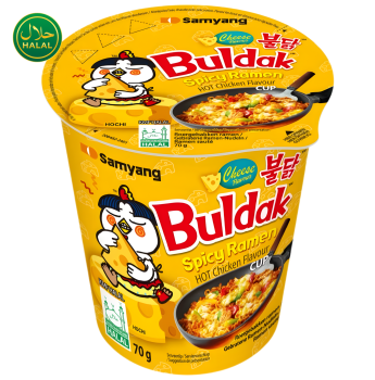 SAMYANG - Buldak Spicy Cheese‑Flavor Ramen Cup HALAL 70 g
